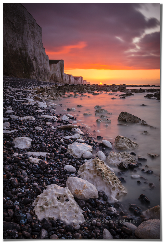 La plage au coucher du soleil (Picardie, Somme)
