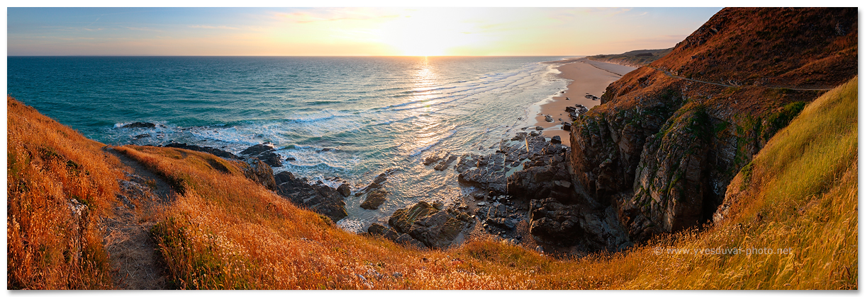 Barneville-Carteret (Manche, Normandie, France) - Photo panoramique du littoral - Yves Duval