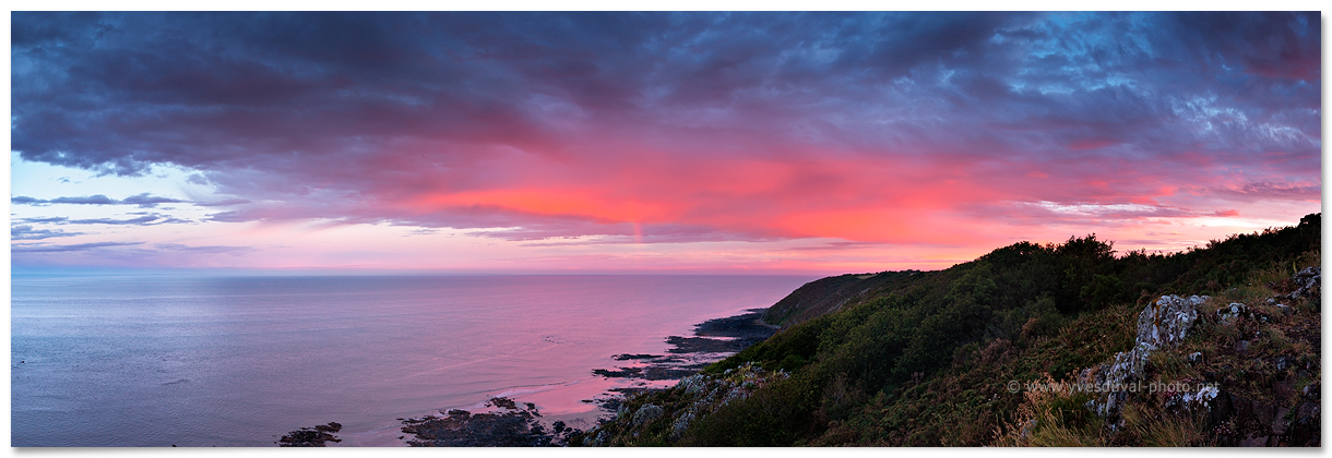 Les falaises de Champeaux et la baie du Mont Saint-Michel (Manche, Normandie, France) - Photo panoramique du littoral - Yves Duval