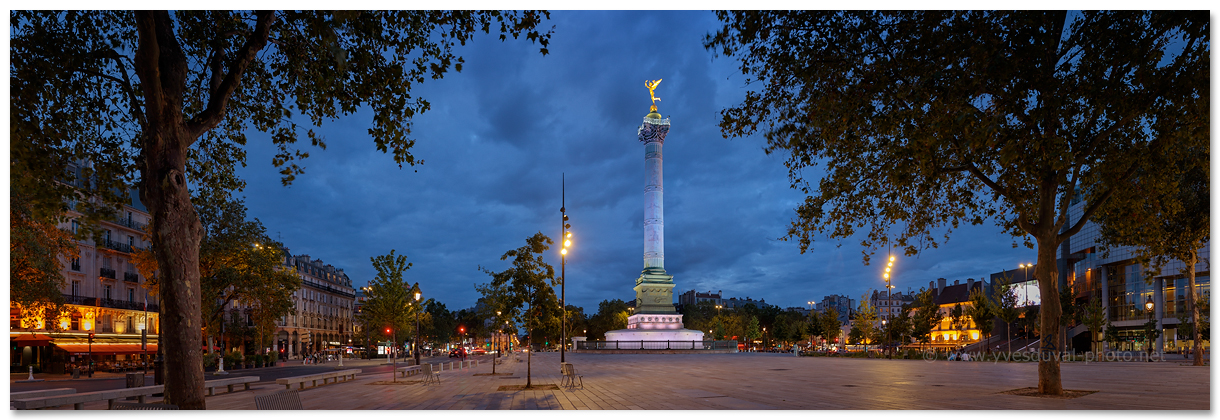 La Place de la Bastille - Paris (Photo panoramique)