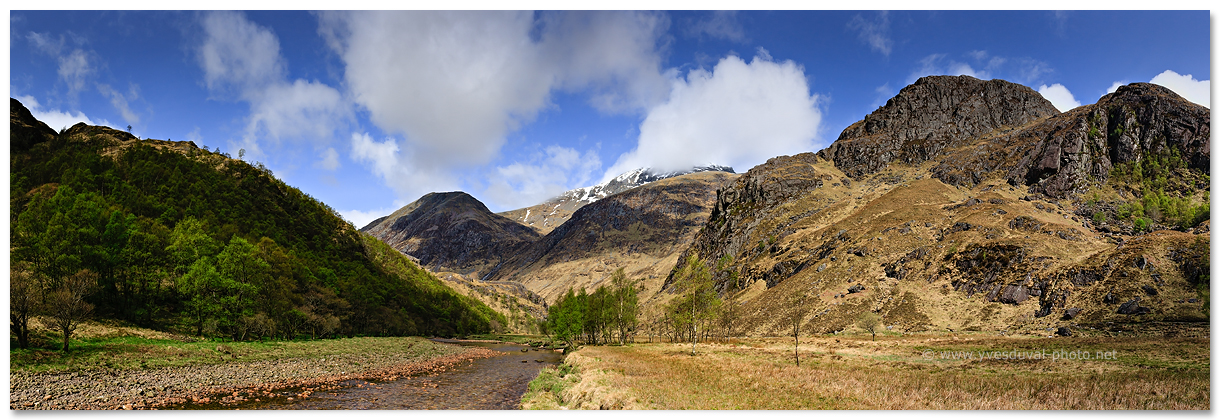 Glen Nevis au pied du point culminant du Royaume-Uni. Photo réalisée par Yves Duval.