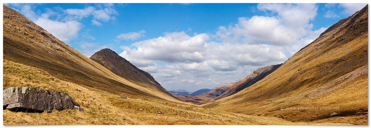 La vallée de Lairig Gartain à Glencoe dans les Highlands.
