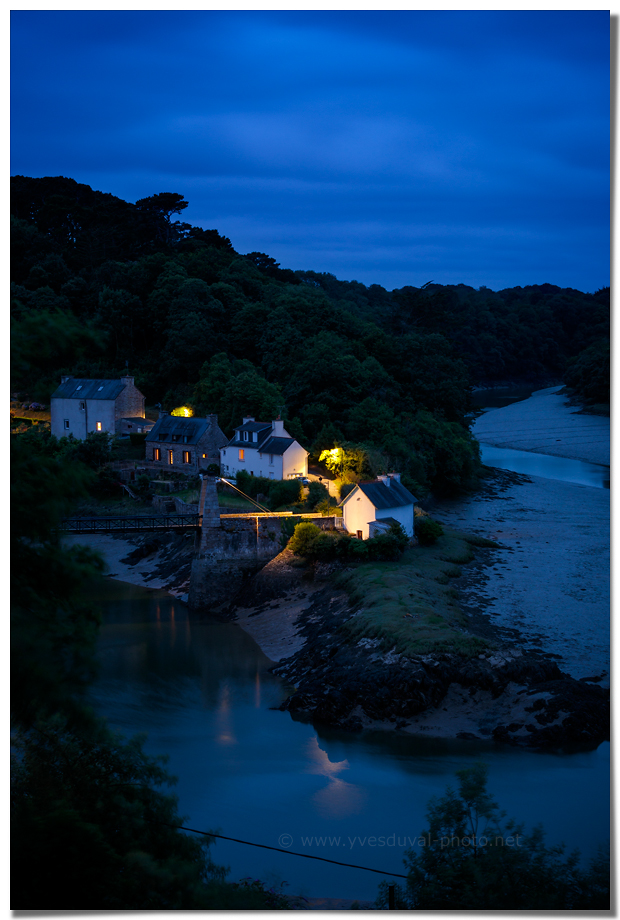 La rivière Guindy au niveau de la ville de Tréguier - Côtes d'Armor, Bretagne