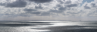 France, Bretagne, Ille-et-Vilaine, Cancale - Photo panoramique du littoral breton.