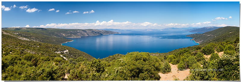 Paysage de l'île de Cres (Dalmatie, Croatie)