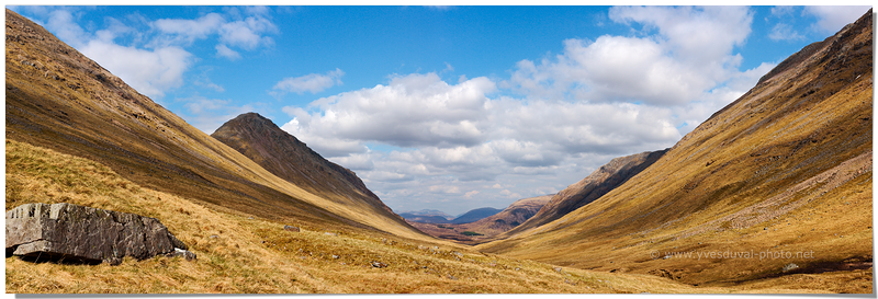 La vallée de Lairig Gartain à Glencoe (Highlands, Ecosse, Royaume-Uni)