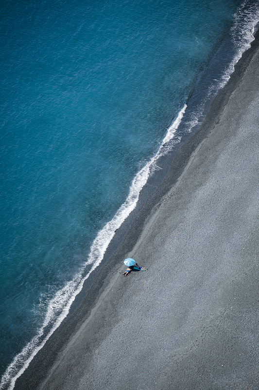 La plage de Nonza (Haute-Corse, Corse)
