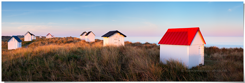 Gouville-sur-mer - Les cabines de bain (Manche, Normandie)