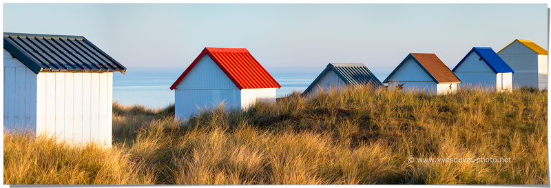 Gouville-sur-mer - Les cabines de bain (Manche, Normandie)
